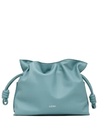 LOEWE Medium Flamenco Clutch Bag | Blue | FARFETCH