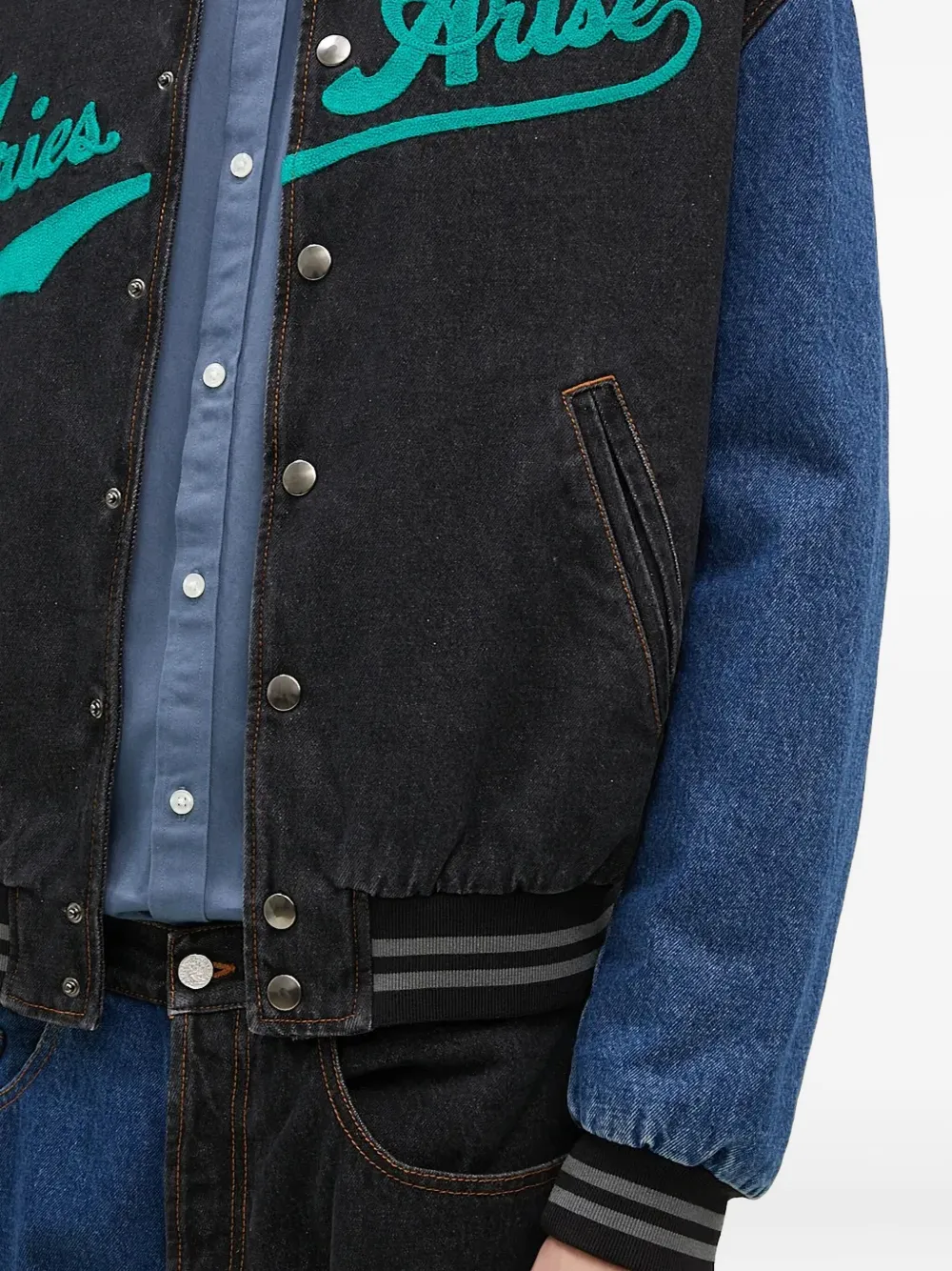 Aries Denim jack Zwart