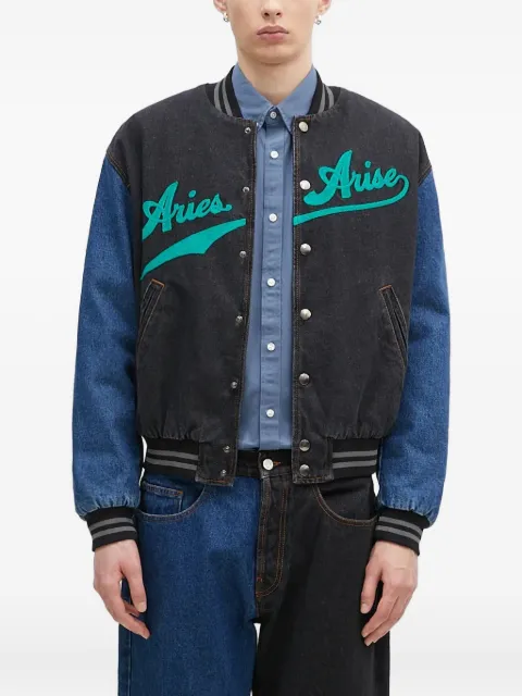 Aries embroidered-logo denim jacket