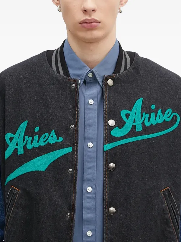 Aries デニムジャケット | ブラック | FARFETCH JP