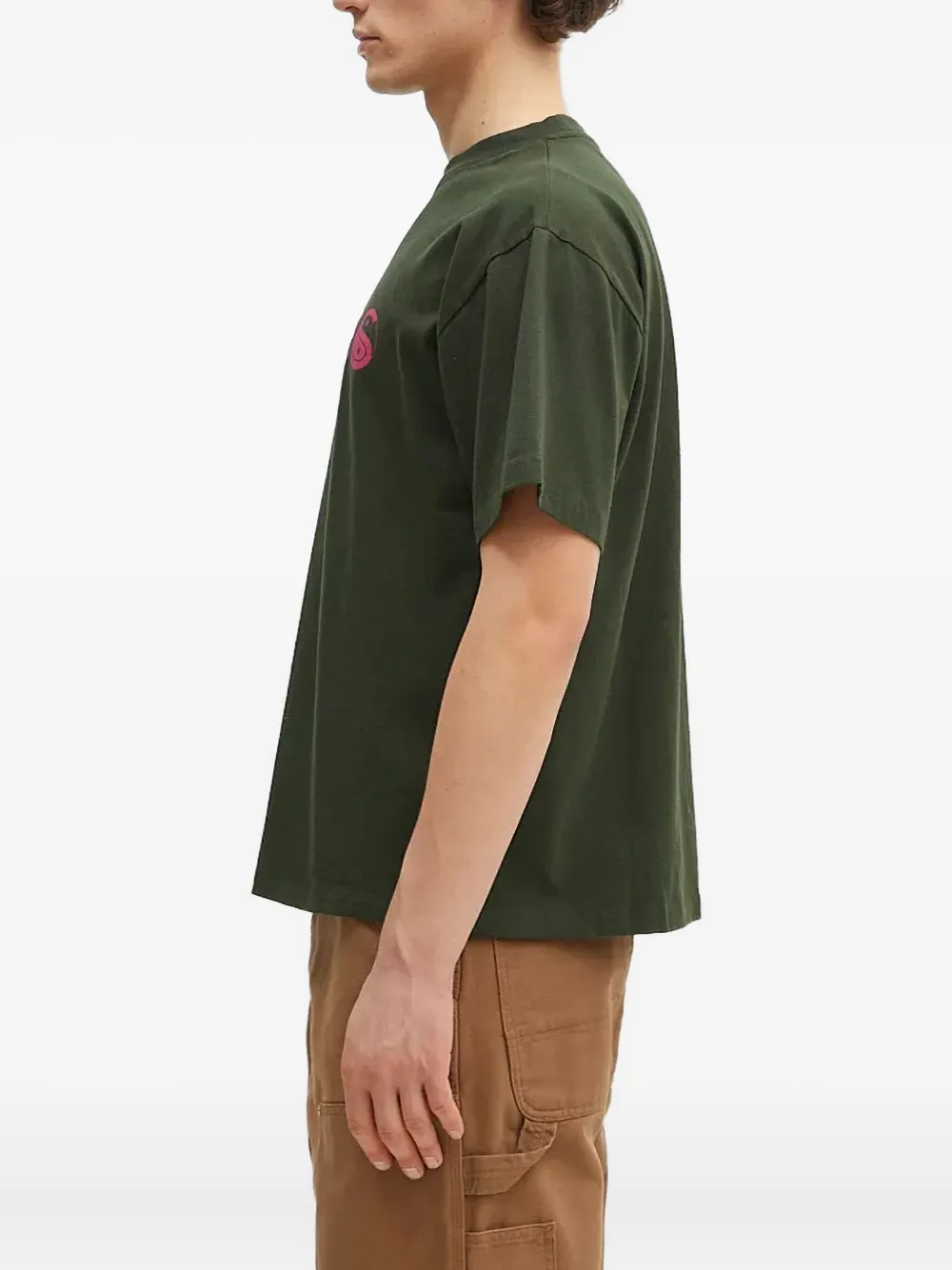 Aries T-shirt met grafische print Groen