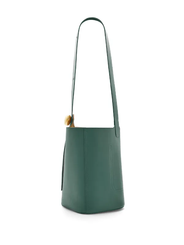 ハンドバッグ Loewe Borsa A Secchiello Pebble Media Borsa Pebble Bucket media in pelle di vitello liscia Grigio