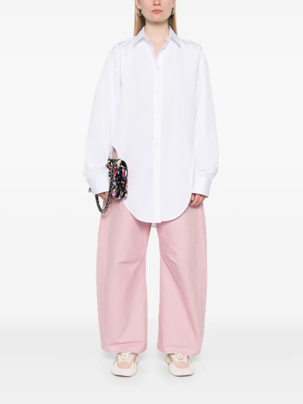 ★花柄がおしゃれ★【LOEWE】花柄白シャツ（コットン） Shirt in cotton White - LOEWE