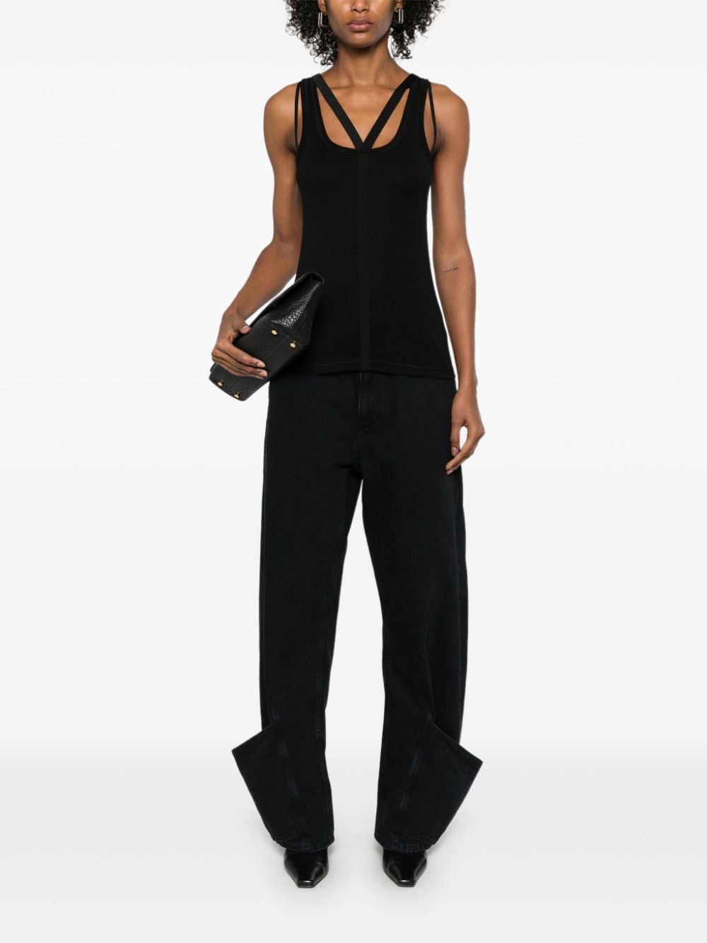 Helmut Lang Strap Racer tank top - Zwart