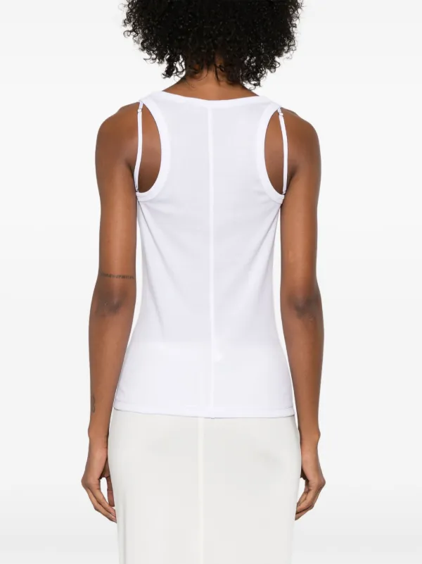 Helmut Lang Strap Racer Tank Top | White | FARFETCH
