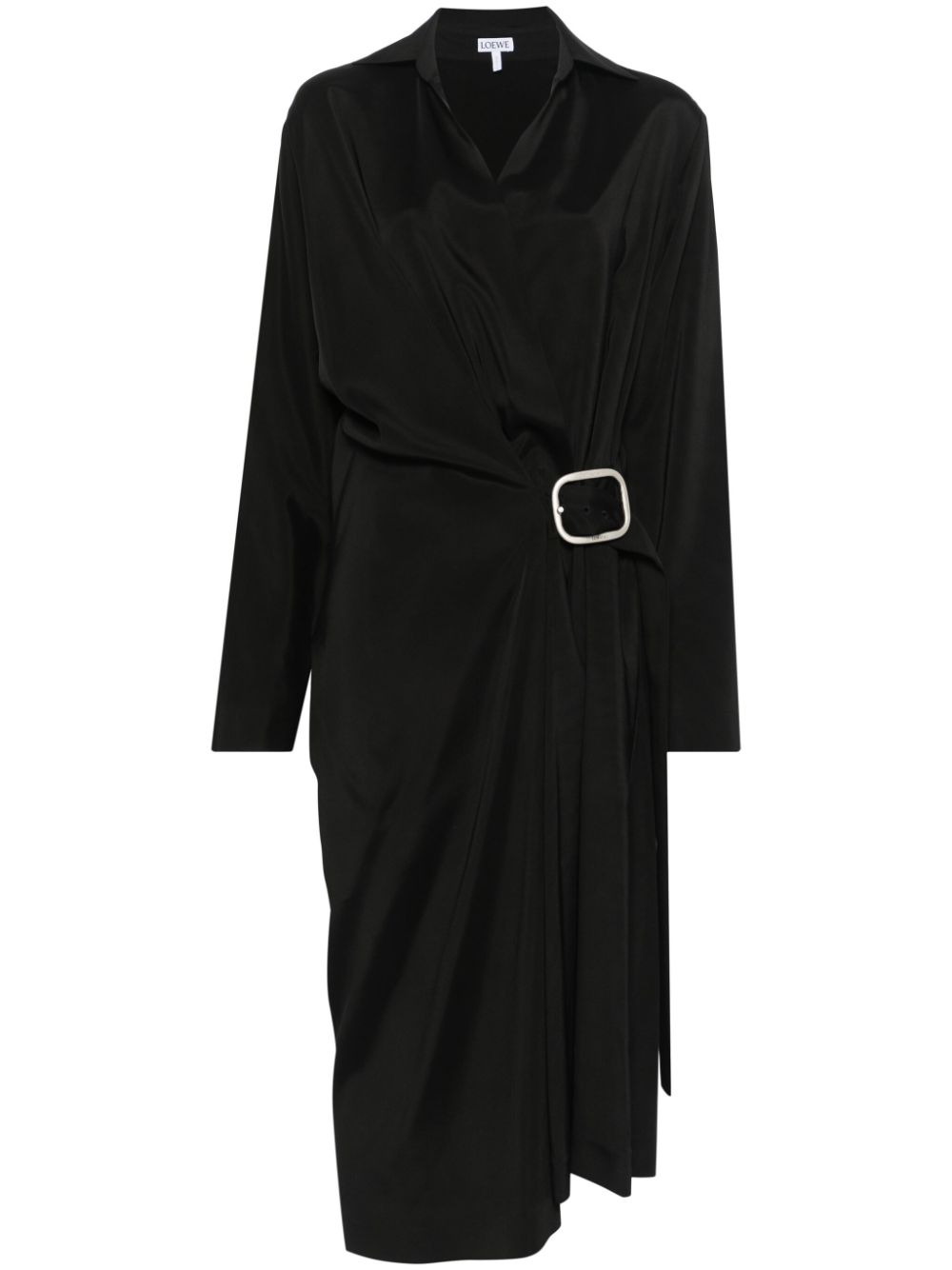 LOEWE belted midi dress – Black