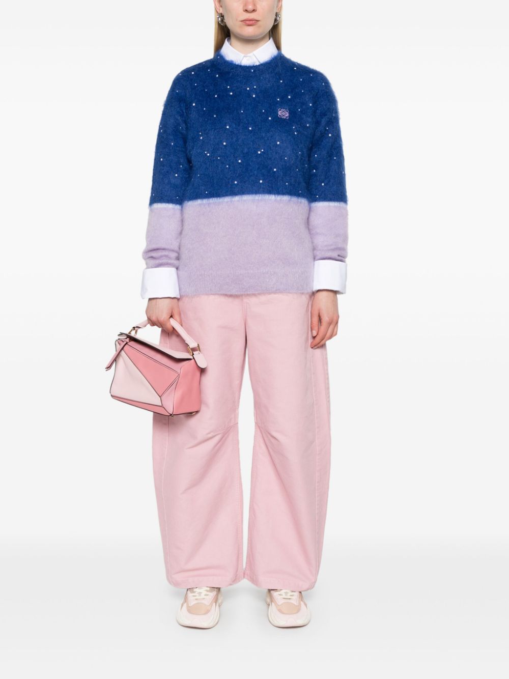 LOEWE wide-leg trousers - Roze