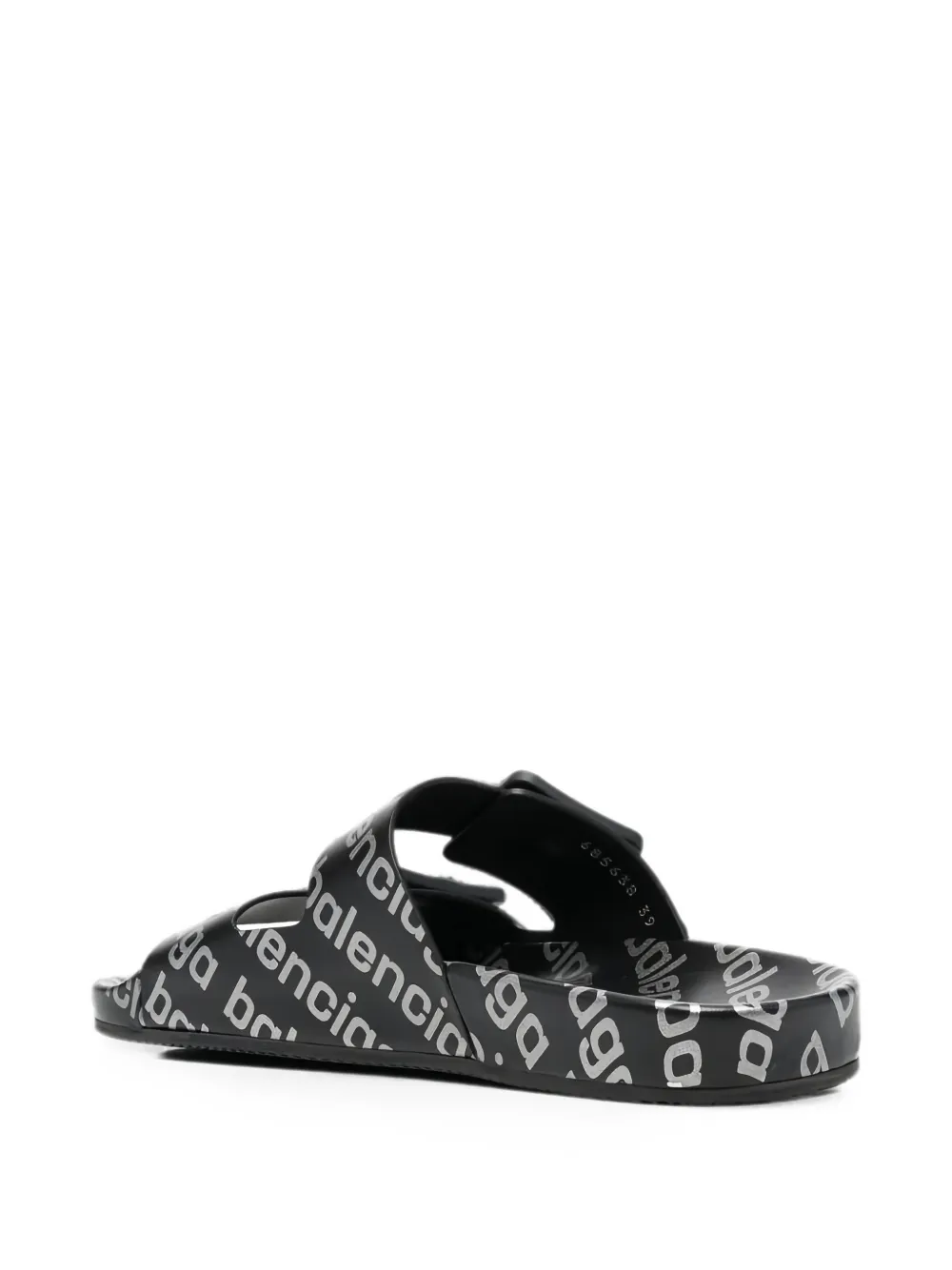 Balenciaga Mallorca logo-print sandals Zwart