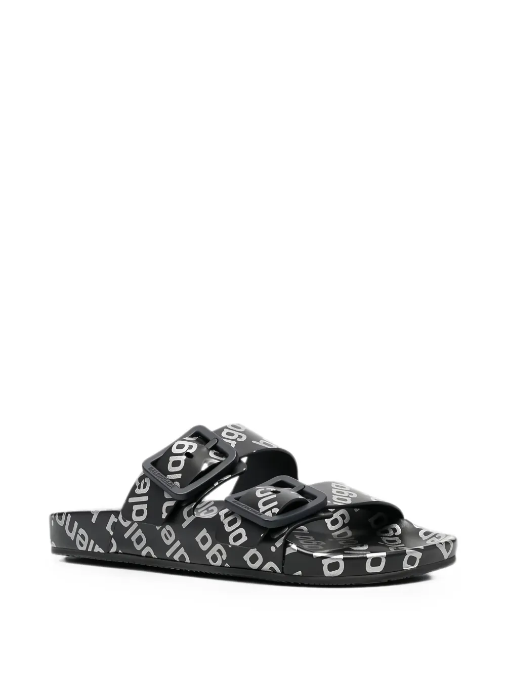 Balenciaga Mallorca logo-print sandals Zwart