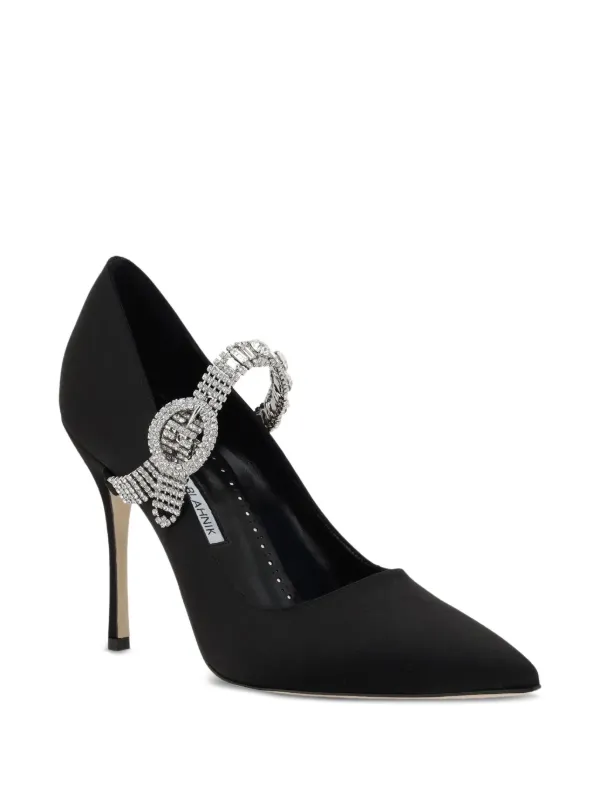 MANOLO BLAHNIK ブラック ハイヒール・パンプス Manolo Blahnik デコラティブ パンプス | ブラック | FARFETCH JP