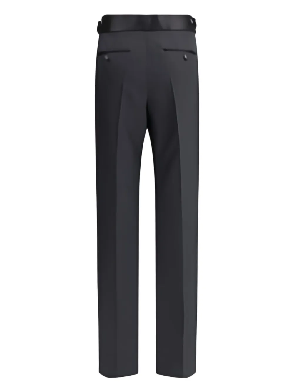 TOM FORD satin-waistband trousers - Zwart