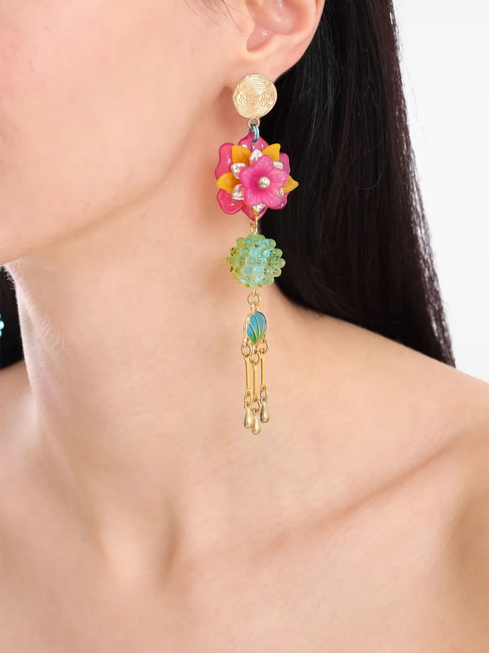 Amir Slama Drop-design Earrings In Gold