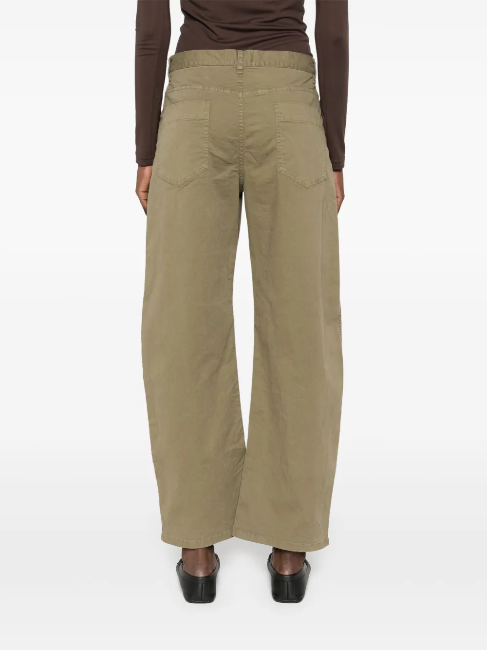 Shop Nili Lotan Tribeca Trousers In Green