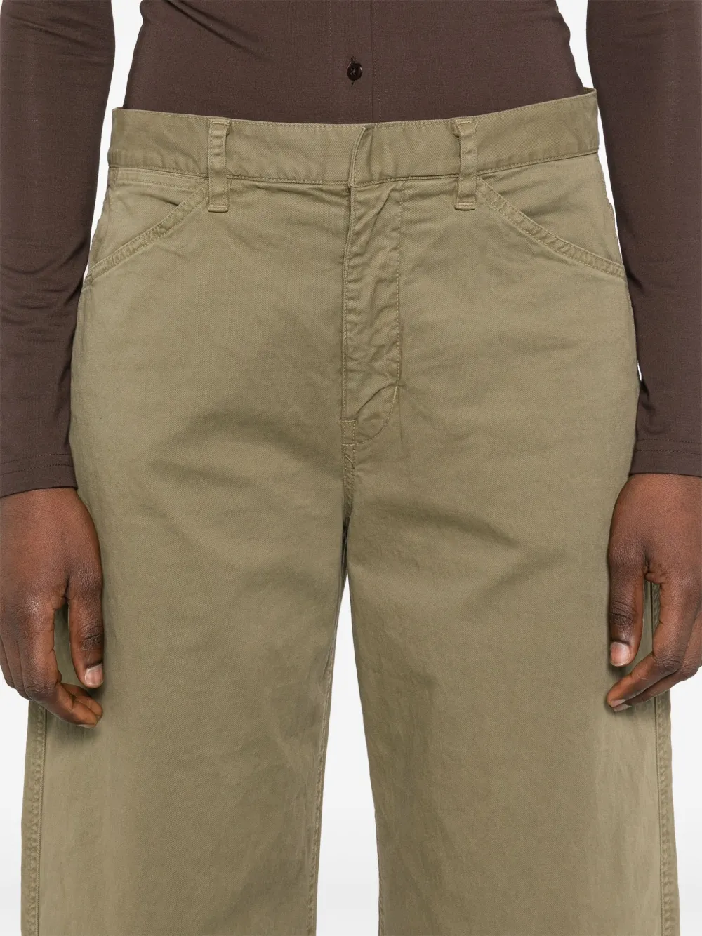 Shop Nili Lotan Tribeca Trousers In Green