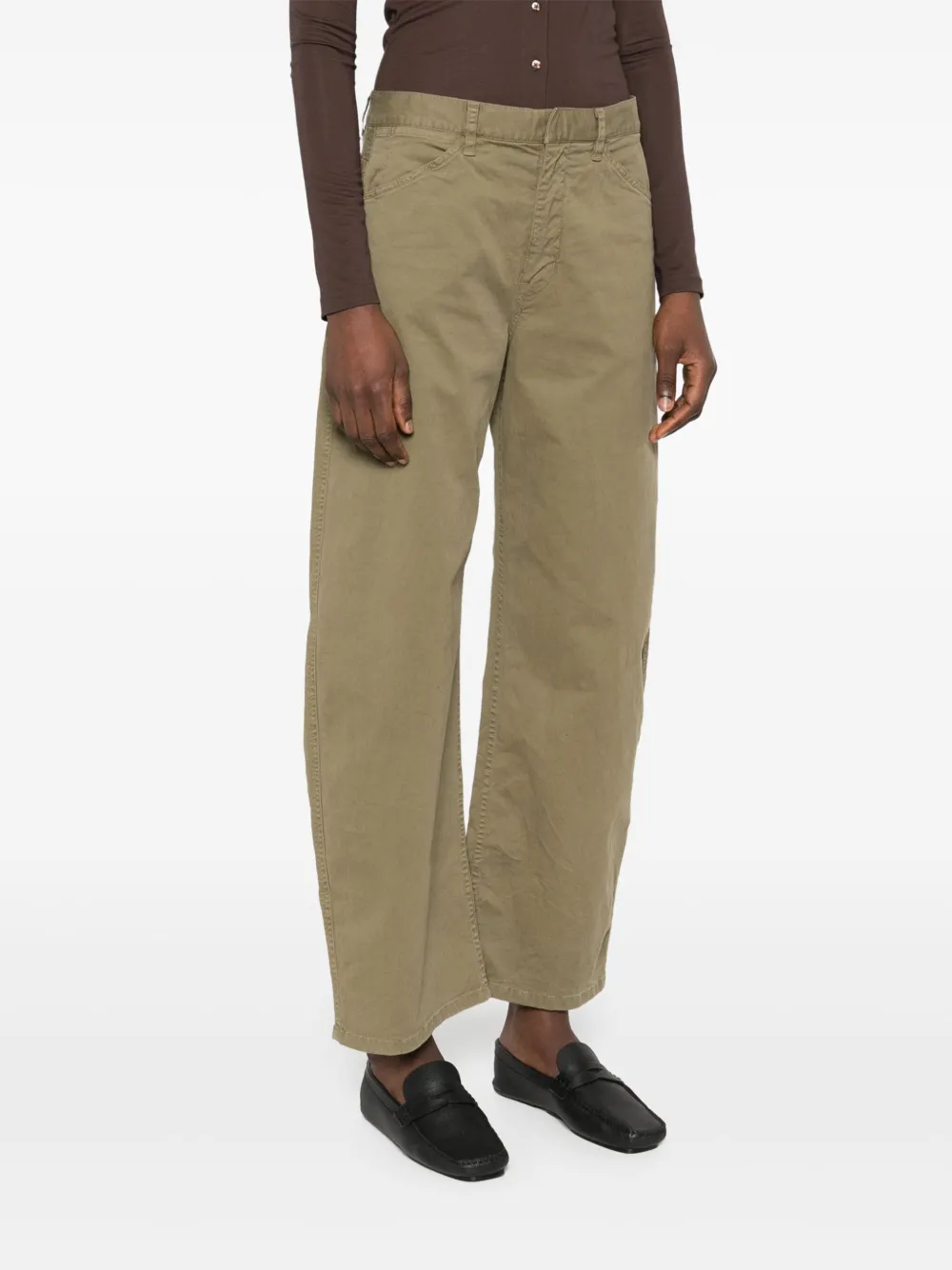 Shop Nili Lotan Tribeca Trousers In Green