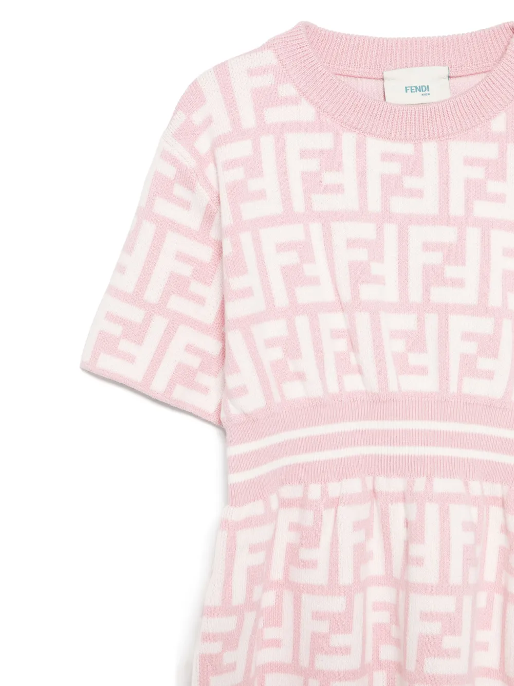 Fendi Kids Jersey jurk Roze