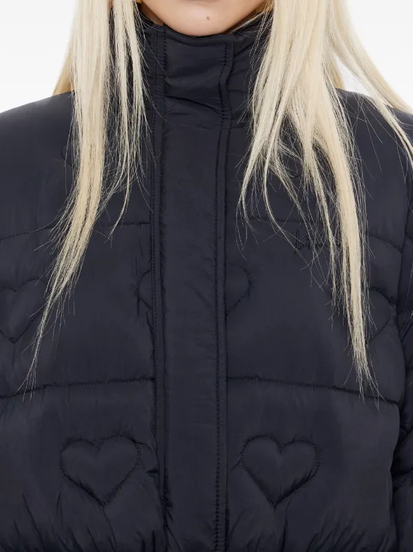 Bimba y Lola ハートステッチ ダウンジャケット | ブラック