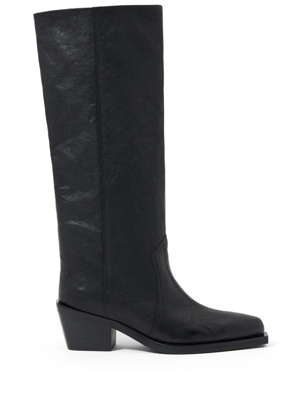 Bimba y Lola leather cowboy boots - Black