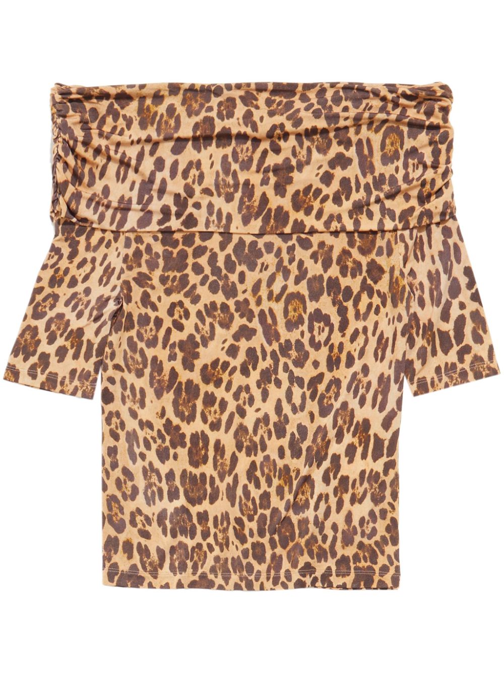 leopard-print T-shirt