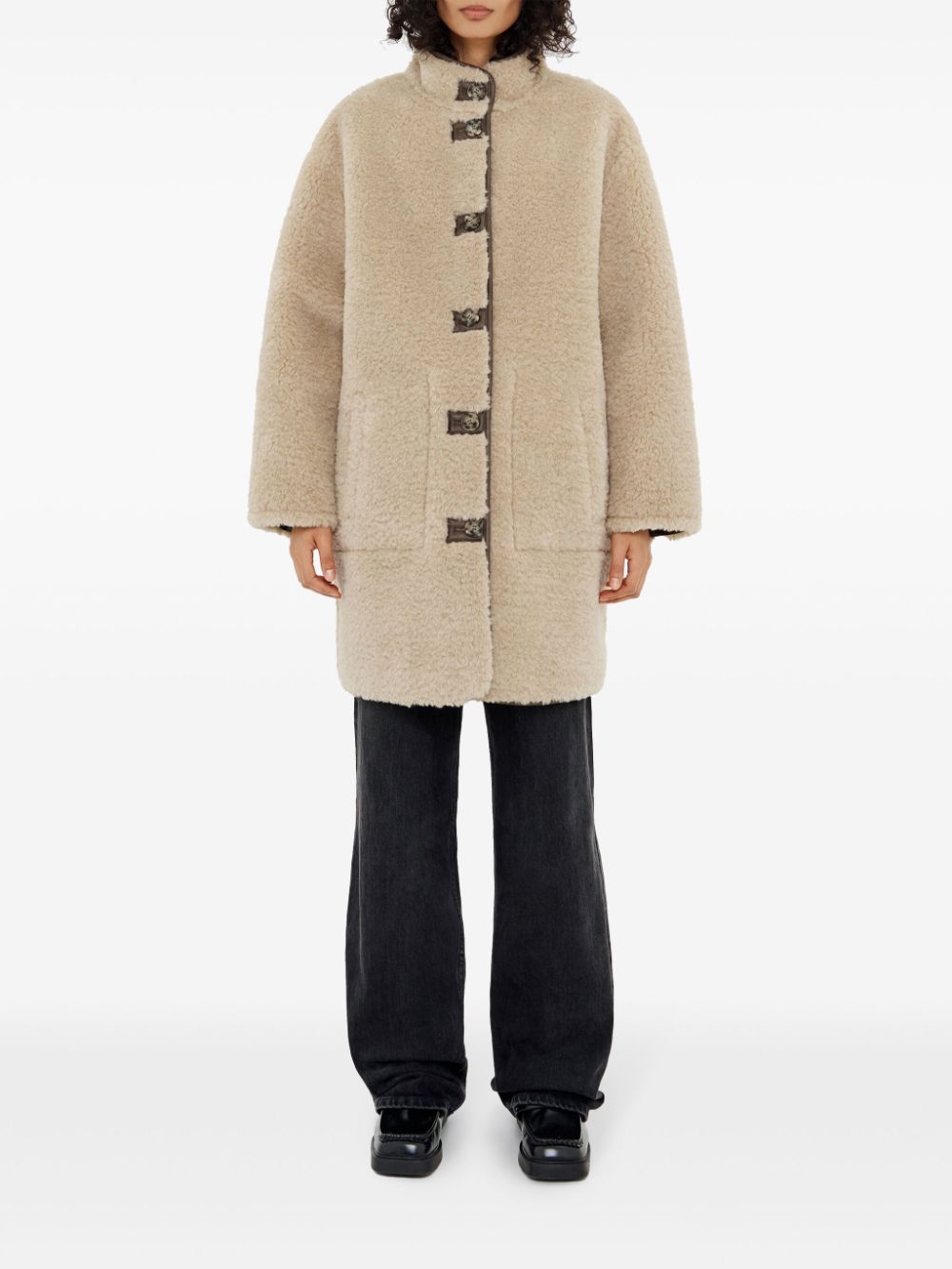 Bimba y Lola reversible faux-shearling coat - Neutrals