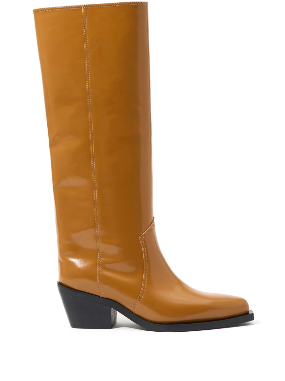 Bimba y Lola leather cowboy boots - Brown