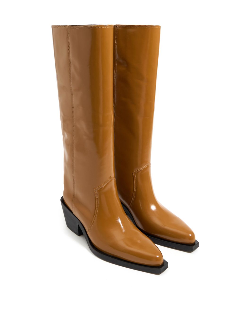 Bimba y Lola leather cowboy boots - Brown