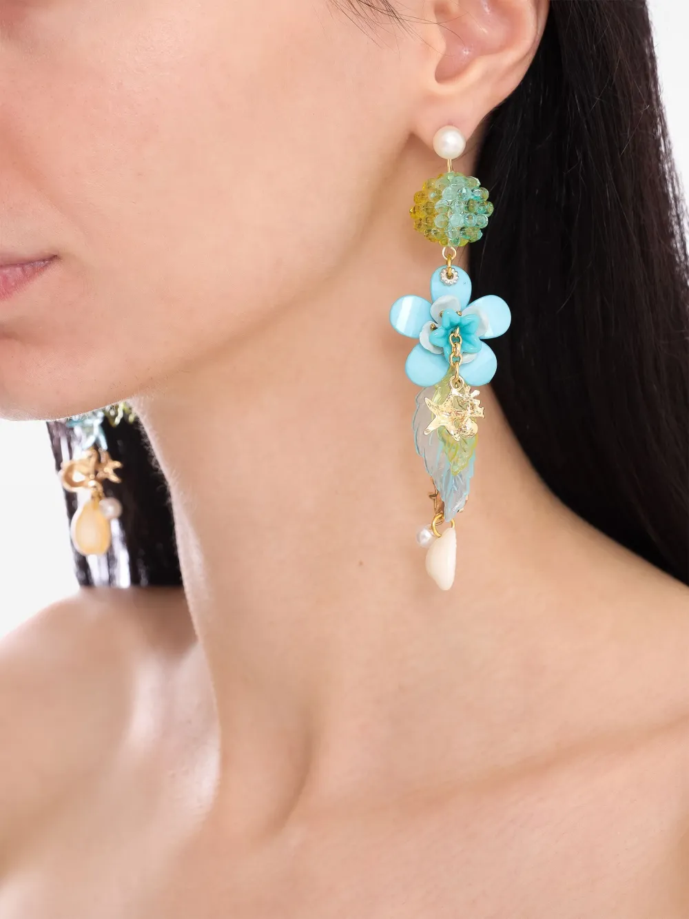 Amir Slama Drop-design Earrings In Gold