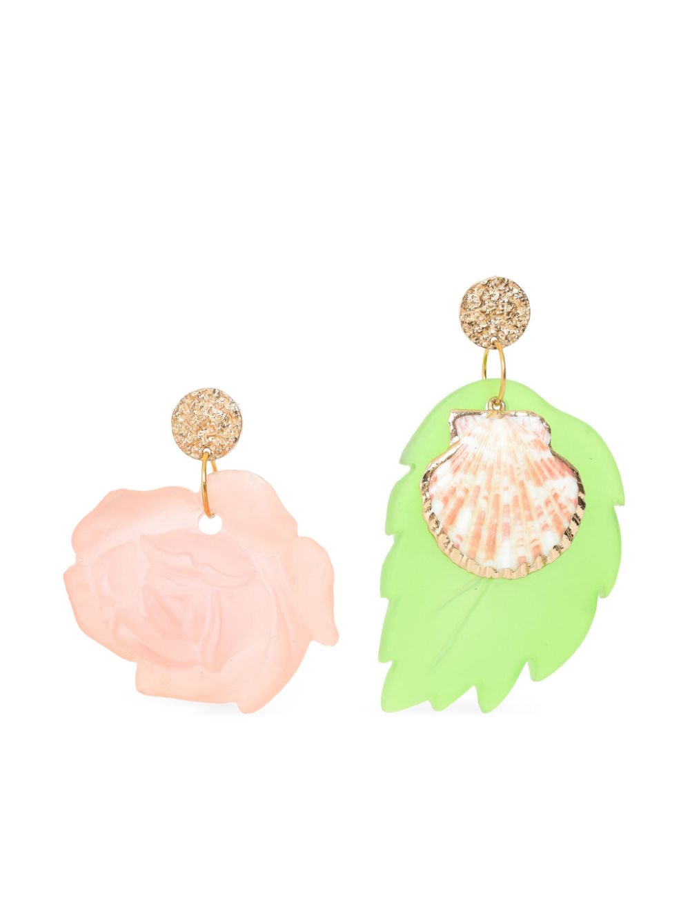 floral-appliqué earrings