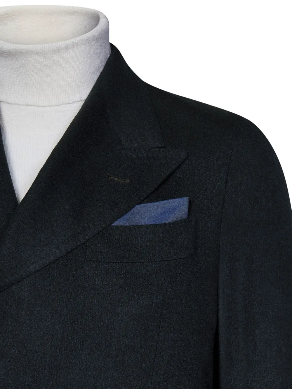 Franzese Collection Logo-patch Pocket Square In 蓝色