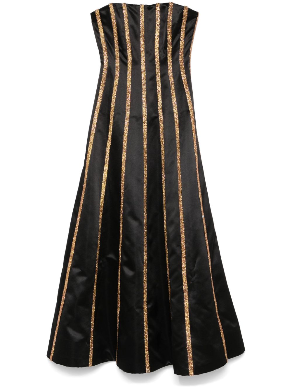 JEAN-LOUIS SABAJI strapless A-line maxi dress – Black