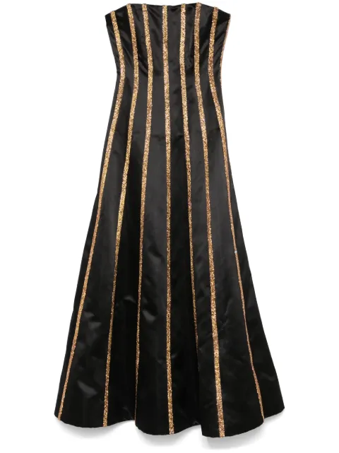 JEAN-LOUIS SABAJI strapless A-line maxi dress