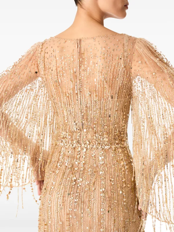 Jenny Packham Dazzle Mini Dress - Gold