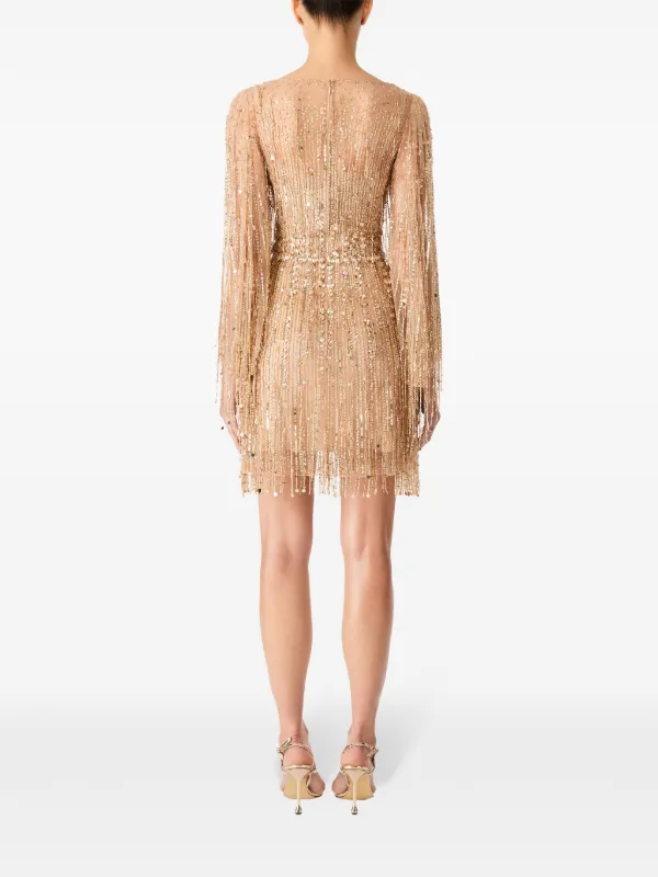 Jenny Packham Dazzle Mini Dress - Gold