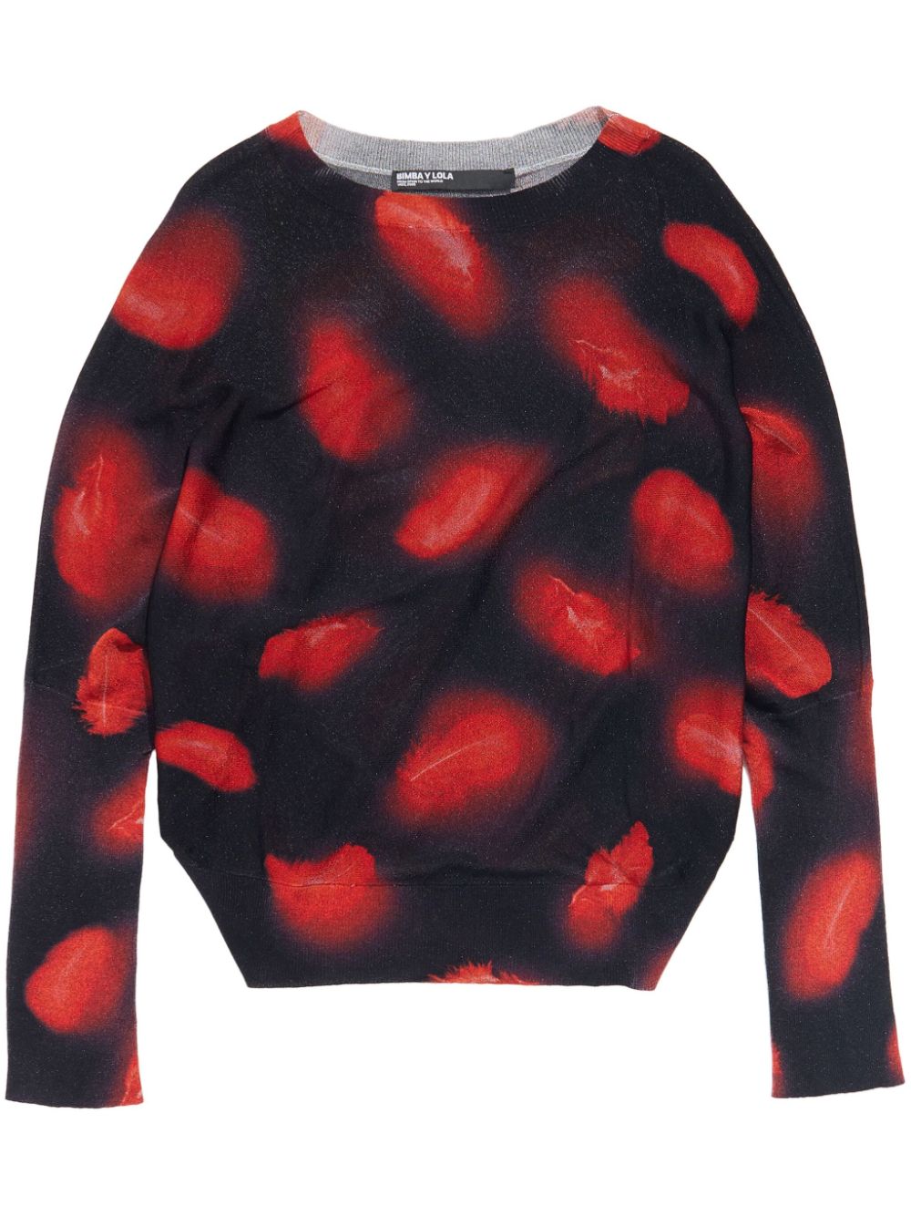 Plumas-print sweater