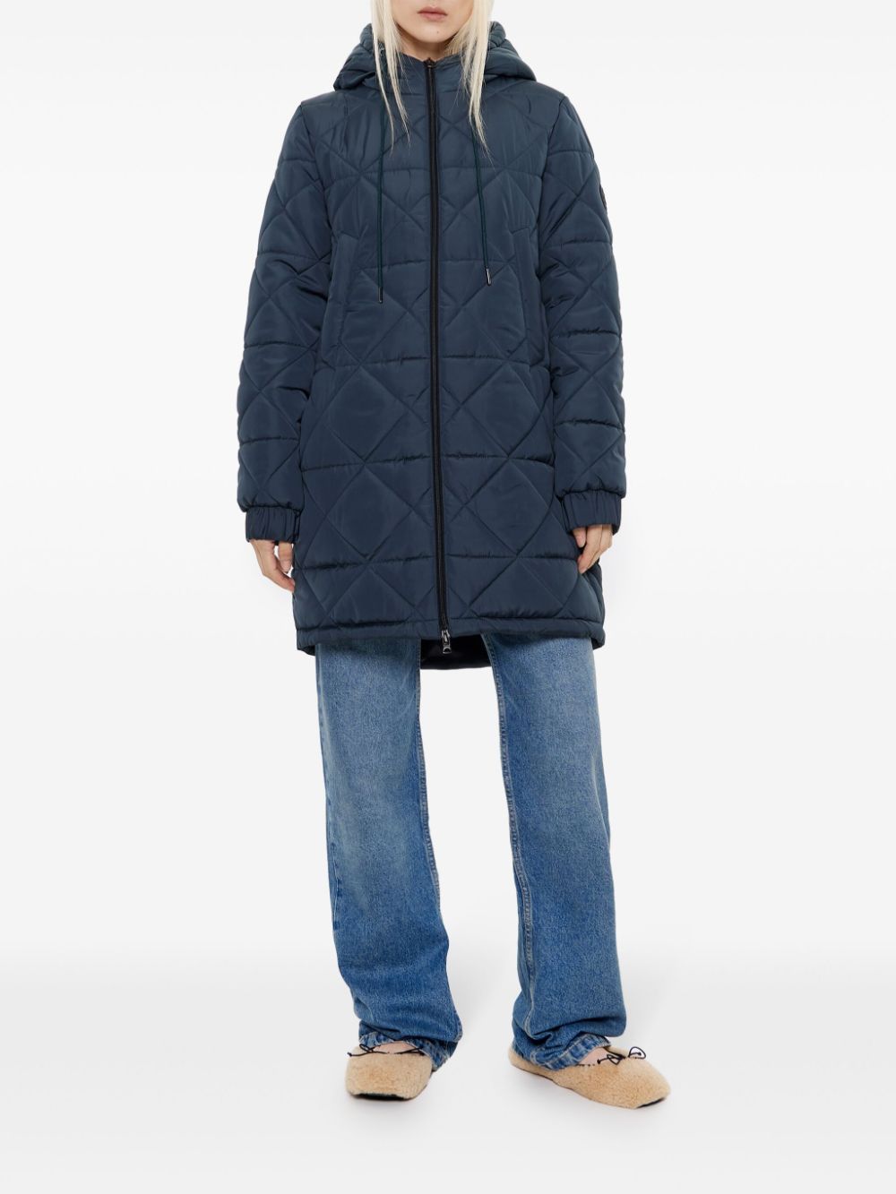 Bimba y Lola hooded puffer coat - Blue