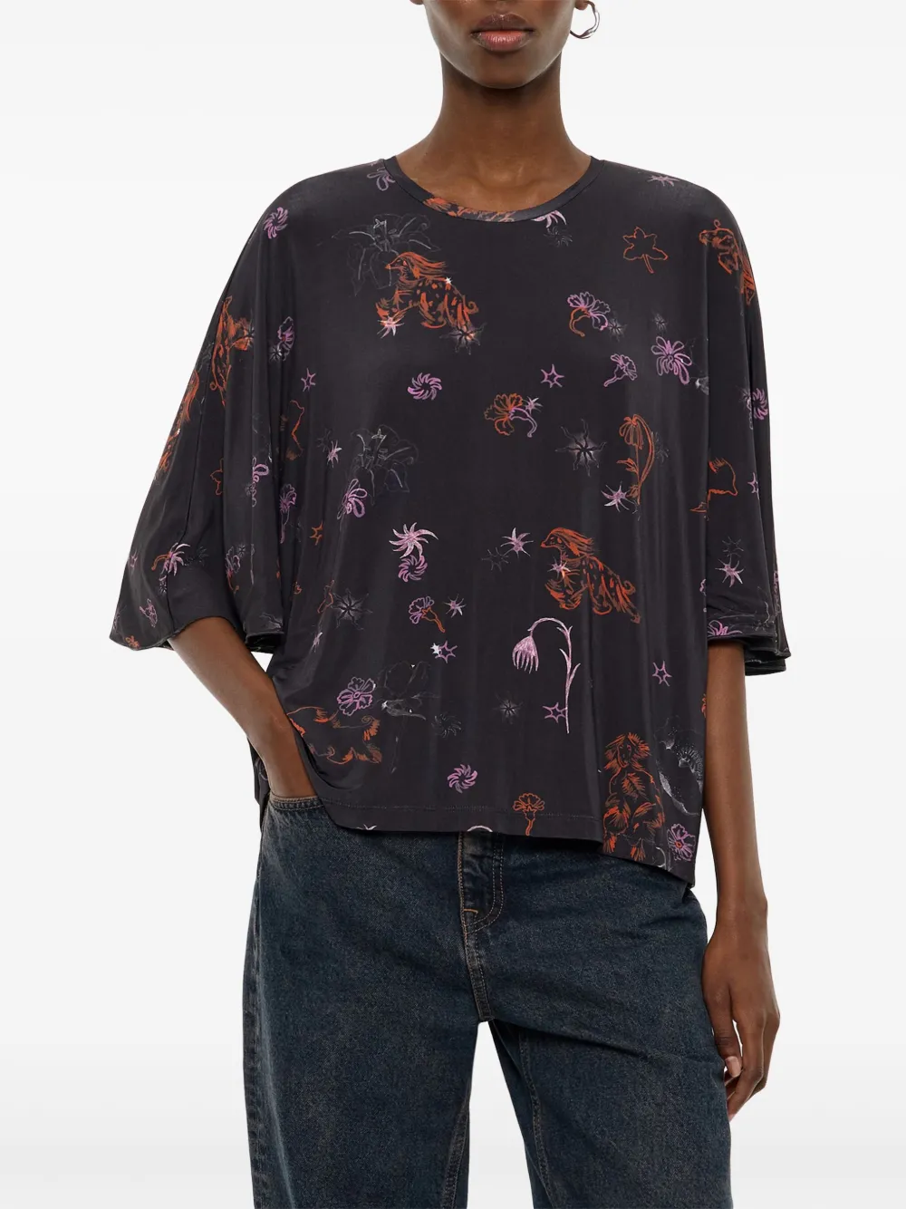 Bimba y Lola T-shirt met grafische print - Paars