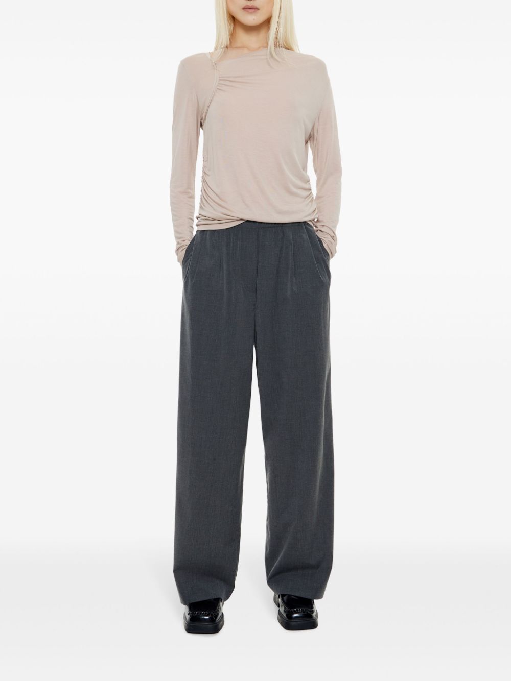 Bimba y Lola mélange-effect trousers - Grijs