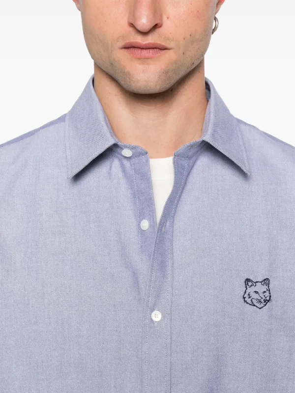 Maison Kitsuné Contour Fox Head Shirt | Blue | FARFETCH