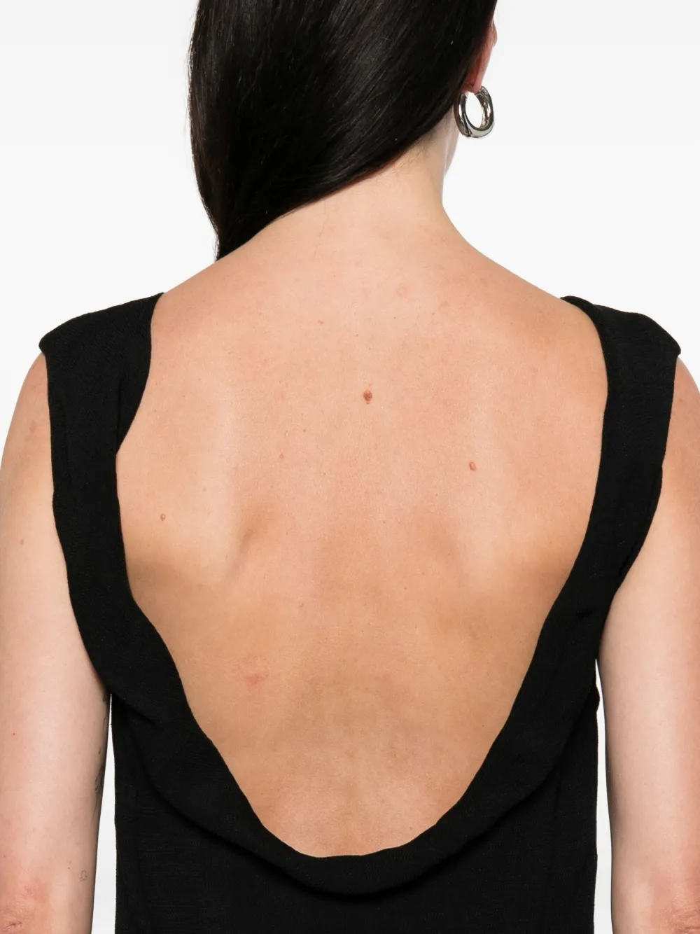 Matteau Maxi-jurk met gedrapeerde rug Zwart