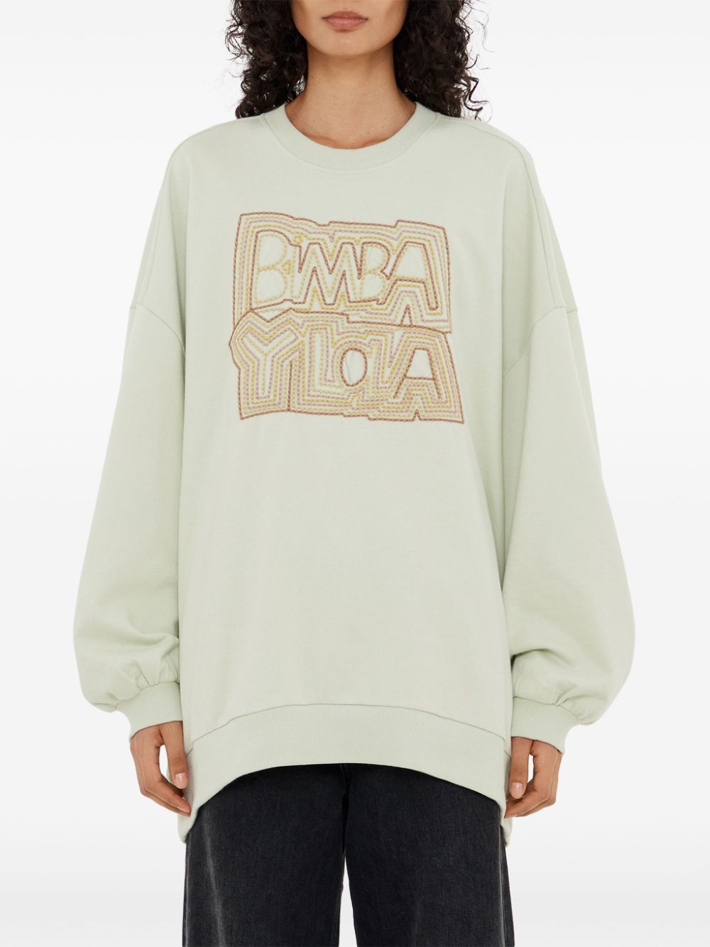 Bimba y Lola logo-embroidered sweatshirt - Green