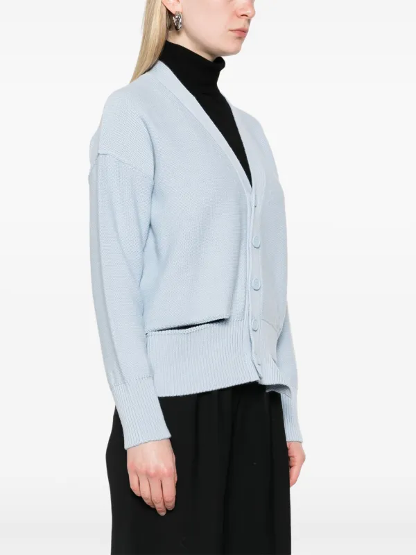 MM6 Maison Margiela カットアウト カーディガン | ブルー | FARFETCH JP 