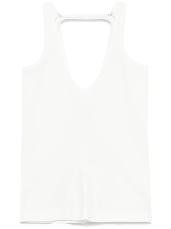 MM6 Maison Margiela ストラップ タンクトップ | ホワイト | FARFETCH JP