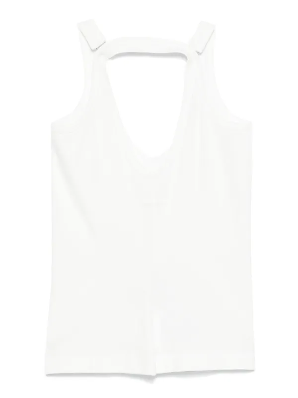 MM6 Maison Margiela ストラップ タンクトップ | ホワイト | FARFETCH JP