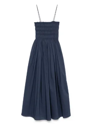 Matteau shirred-bodice Midi Dress | Blue | FARFETCH