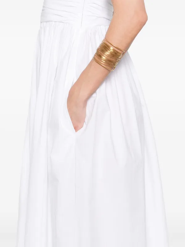 【MATTEAU】net sustain organic コットン ポプリン maxi ドレス MATTEAU Strapless organic cotton-poplin maxi dress | NET-A