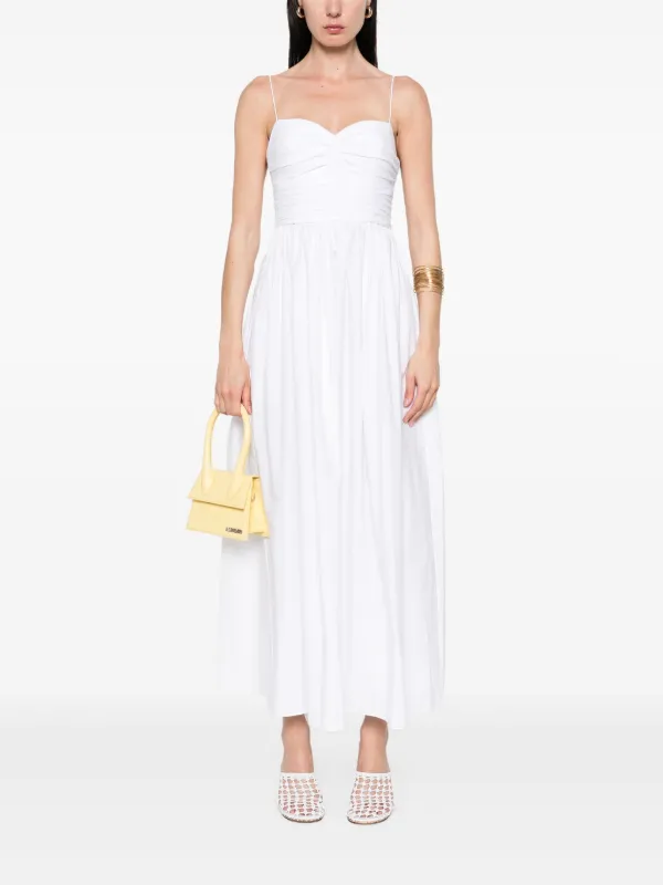 white poplin maxi dress Patou