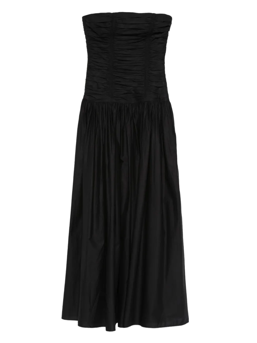Matteau Strapless midi-jurk met verlaagde taille Zwart