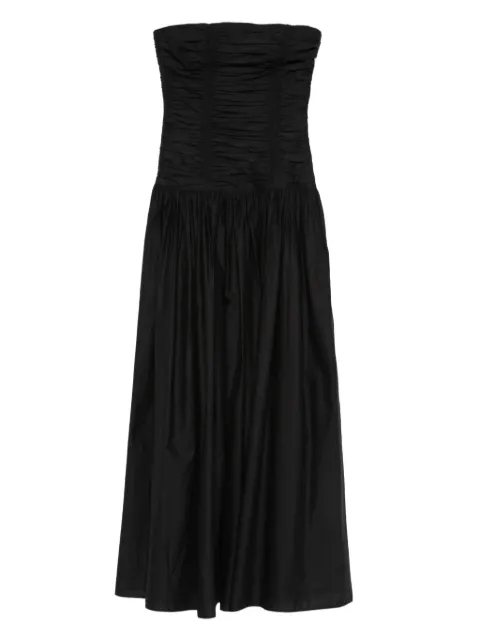 Matteau drop-waist strapless midi dress
