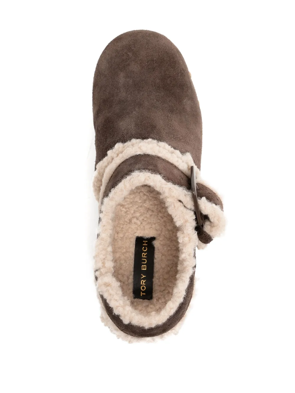 Tory Burch shearling clogs Brown