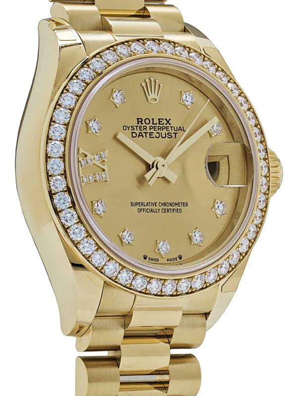 ROLEX デイトジャスト ゴールド腕時計 Rolex 2022 デイトジャスト 28mm | ゴールドトーン | FARFETCH JP